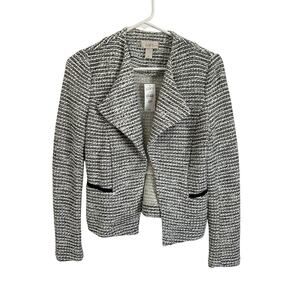 Ann Taylor Loft NWT Sweater Blazer – SP – Women’s Lightweight Knit Black/White